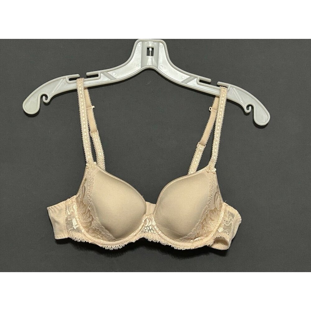 Simone Perele T Shirt Bra 34B Nude Peach Underwired Lightly Lined - Picture 2 of 8